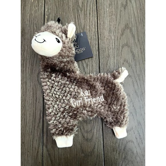 NWT Nandog CUSTOM Embroidered llama squeaker dog toy - Picture 1 of 7